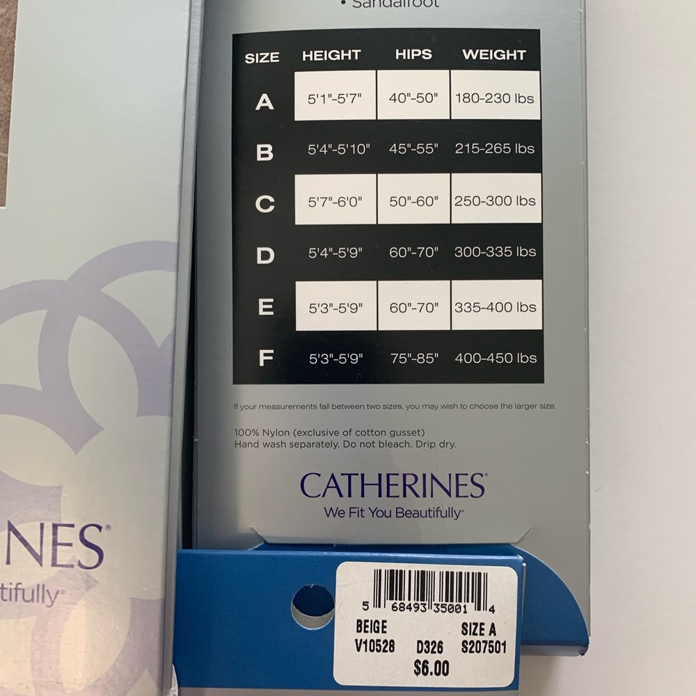 Bundle of 13 Catherines Pantyhose NWT Beige, Black & White SizeA (Plus Size) - Picture 5 of 10
